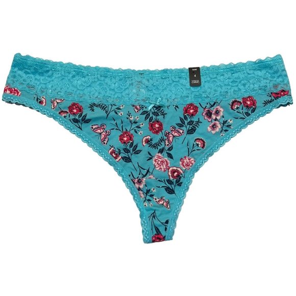 torrid Other - NWT TORRID Thong Pantie Sz 4X Blue Jersey Lace